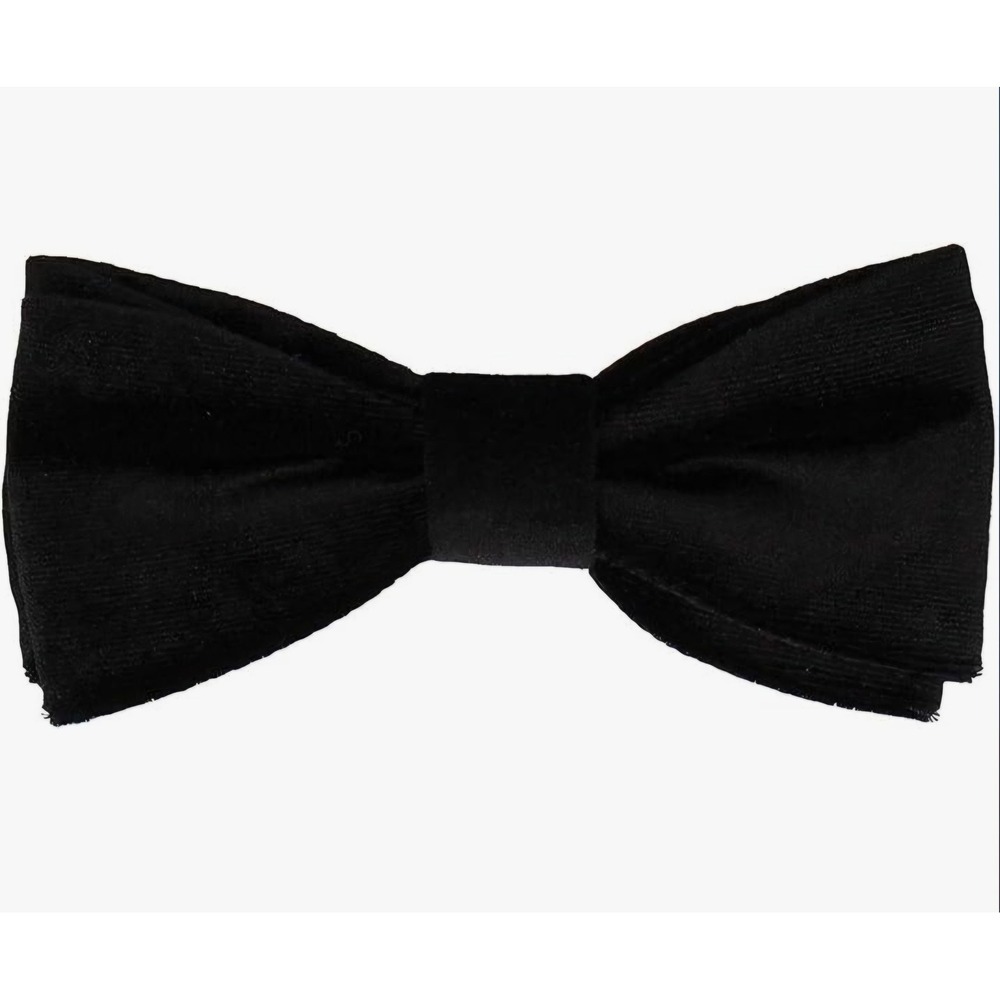 The Lapel Project Mens Black Velvet Self-Tie Bow Tie Adjustable Formal Tuxedo